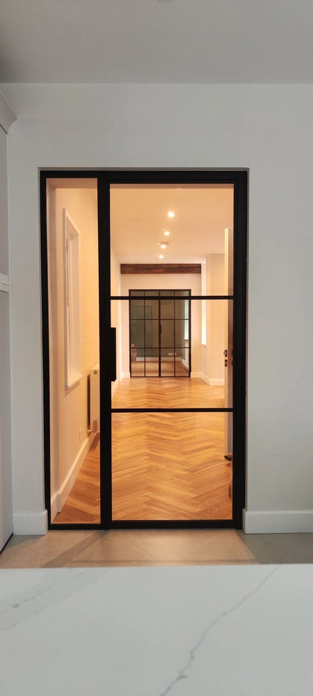 entryway with crittall doors